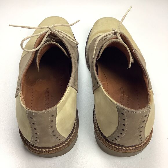 Johnston Murphy Italy Passport Leather Shoes Men\'s 11.5 Oxford Brogue Beige Tan main image 8